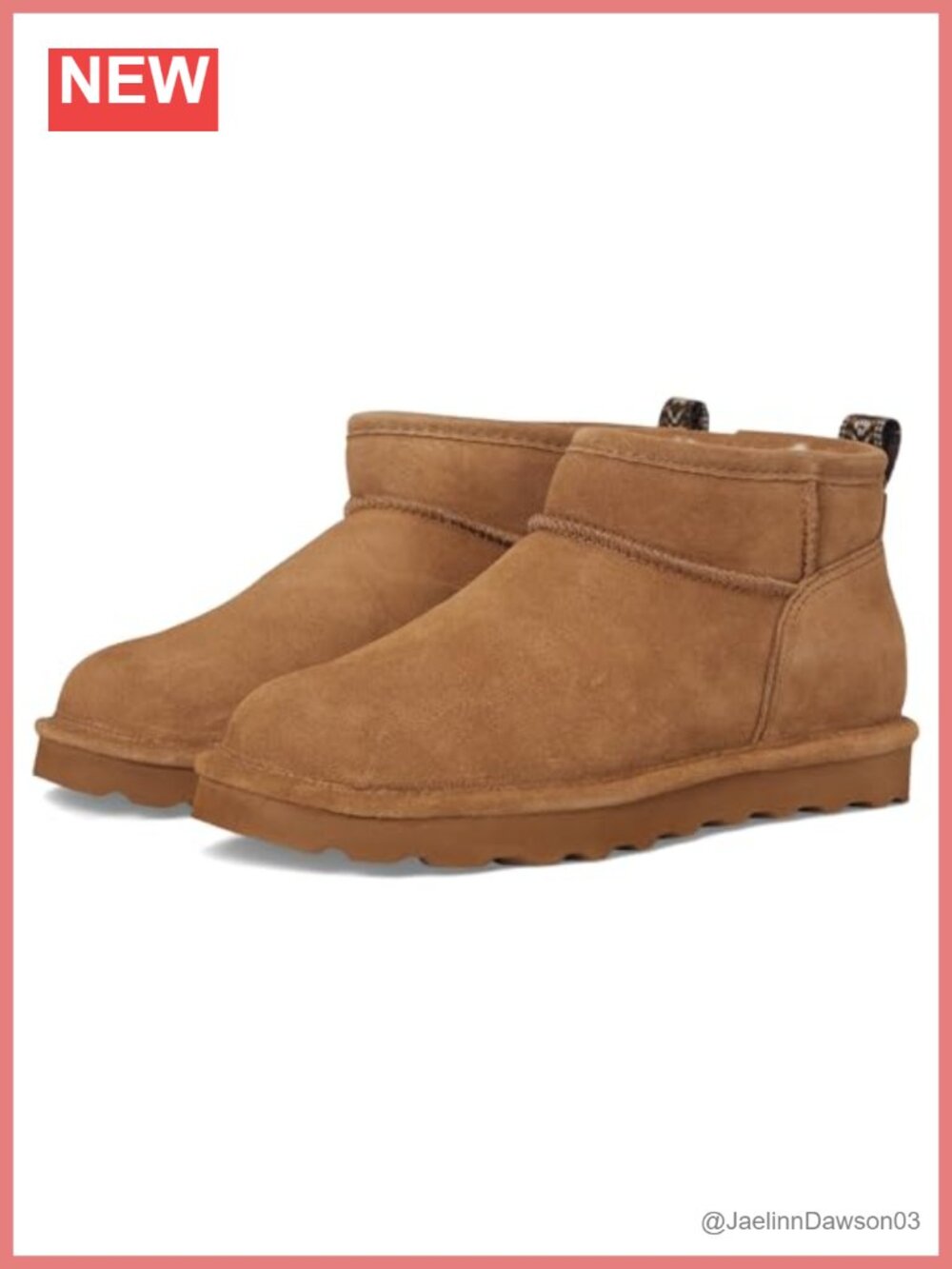 BEARPAW Shorty II Suede Ankle Boots Wool Lined Water Resistant Winter